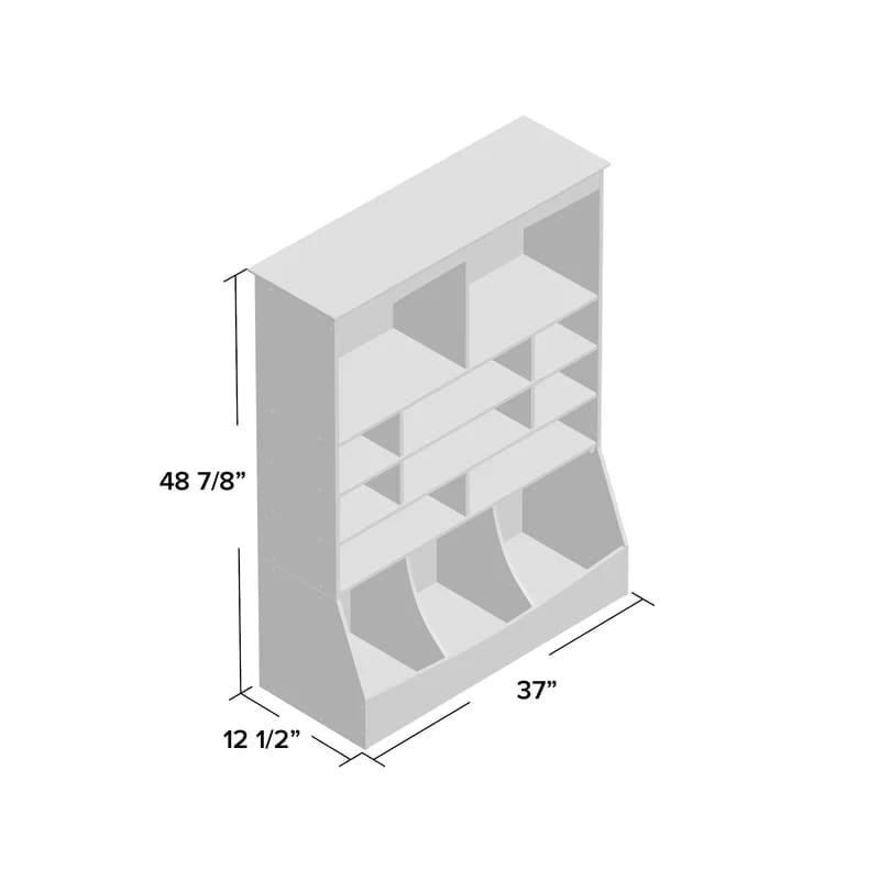 Kids Toy Storage Unit: Espresso Wall Storage Unit