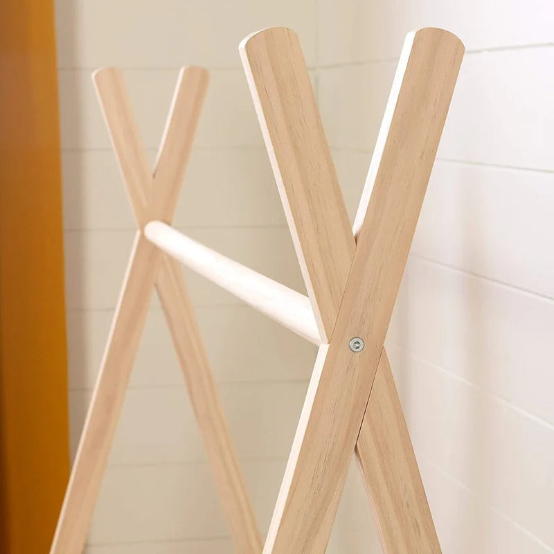 Kids Wardrobes: Clothes Rack For Kids-Natural Pine