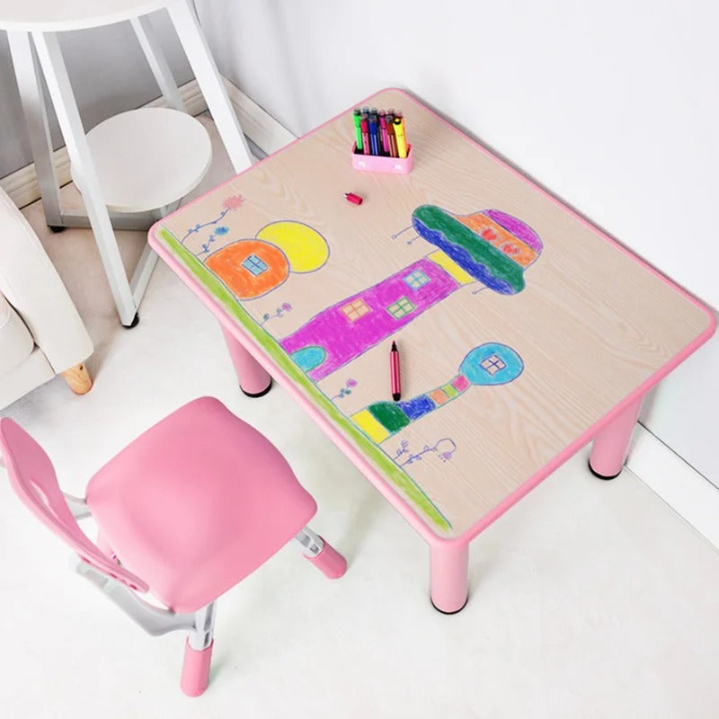 Kids Writing Table: Kids 2 Piece Rectangular and Chair Set