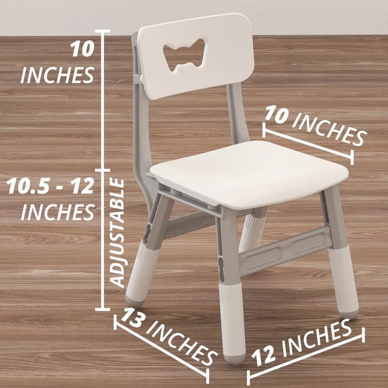 Kids Writing Table: Kids 2 Piece Square Interactive Table and Chair Set
