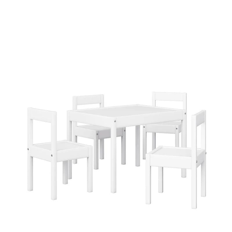 Kids Writing Table: Kids 5 Piece Rectangular Play / Activity Table and Cha