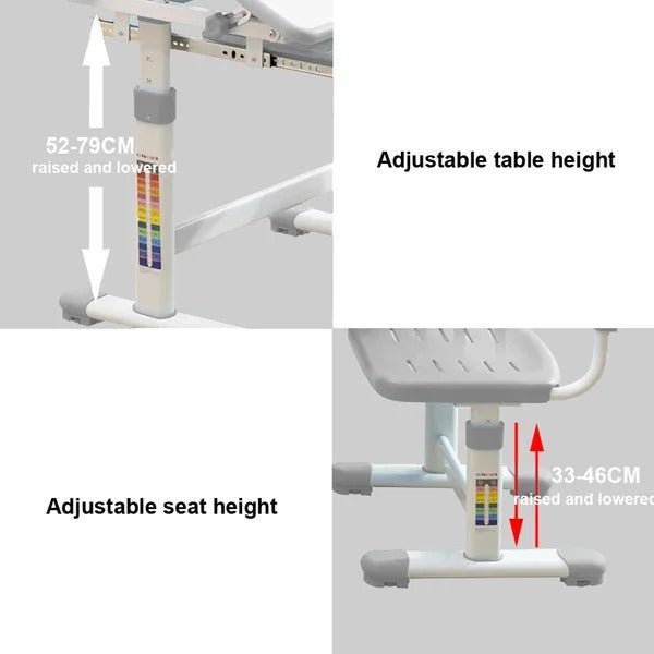 Kids Writing Table: Kids Rectangular Arts And Crafts Table and Chair Set
