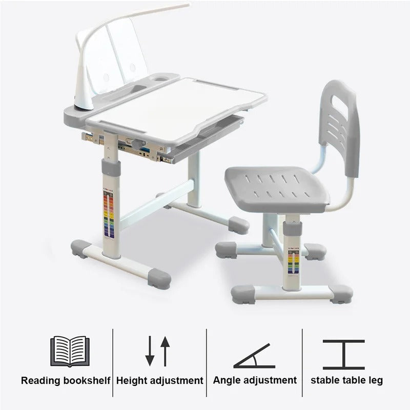 Kids Writing Table: Kids Rectangular Arts And Crafts Table and Chair Set