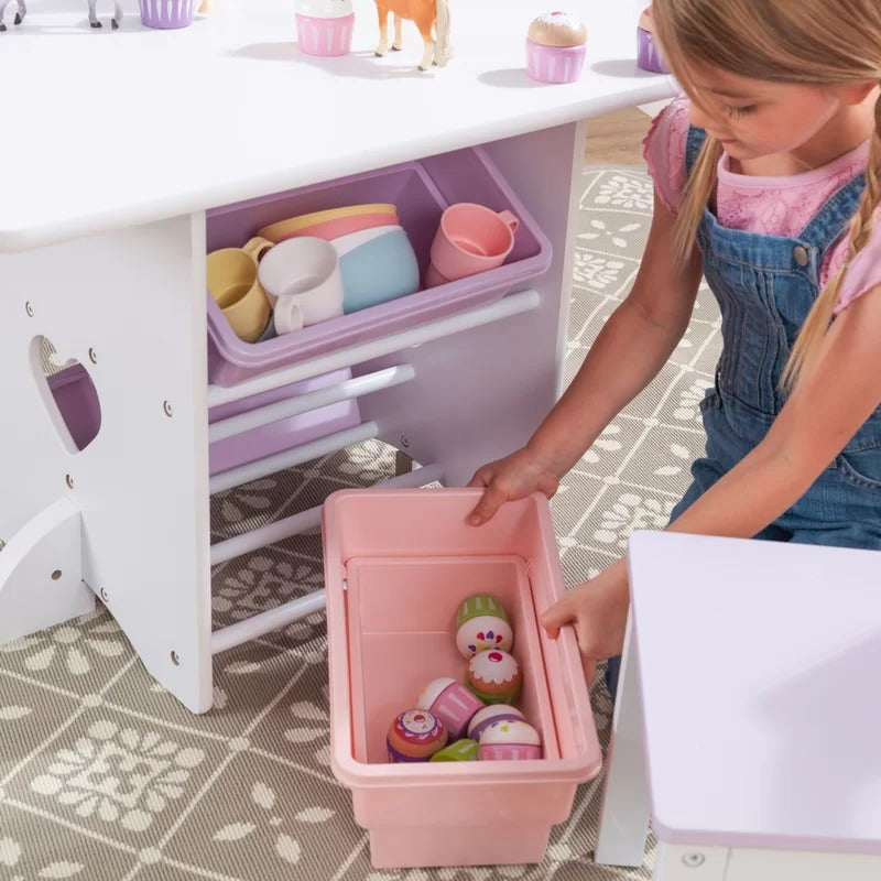Kids Writing Table: Kids Rectangular Play / Activity Table and Chair Set
