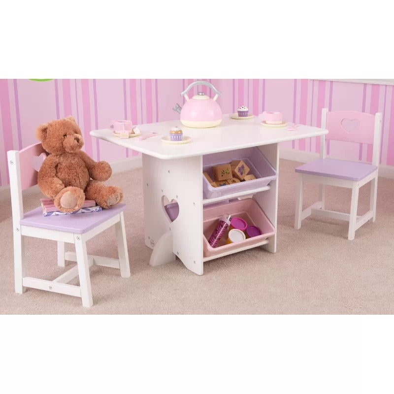 Kids Writing Table: Kids Rectangular Play / Activity Table and Chair Set