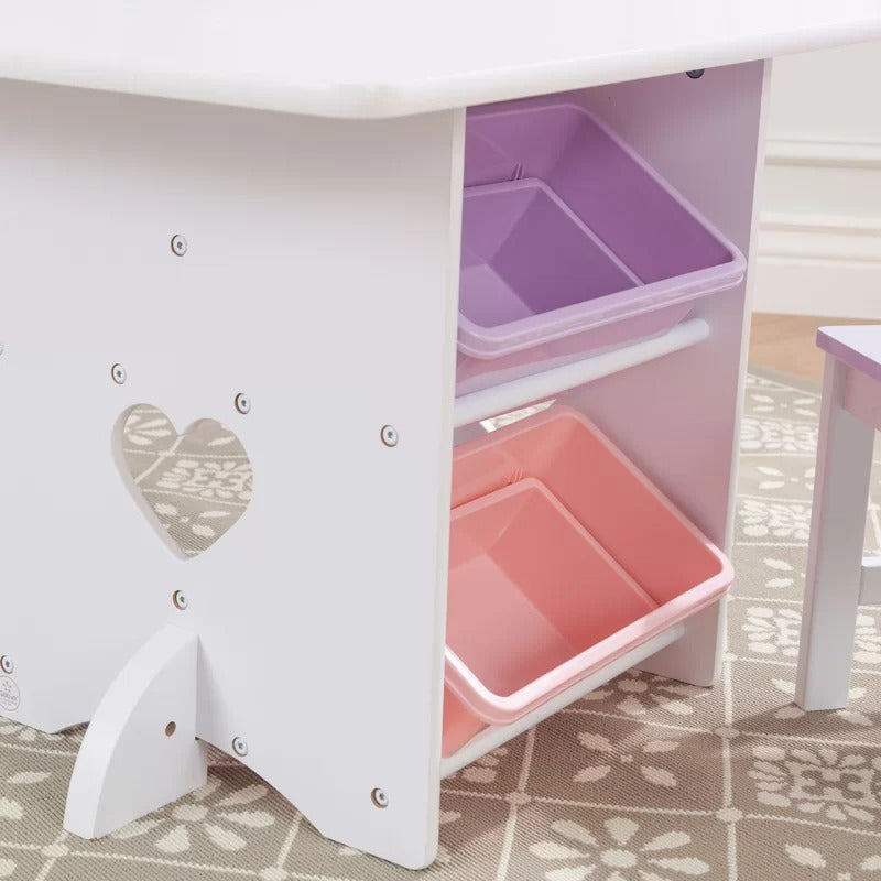 Kids Writing Table: Kids Rectangular Play / Activity Table and Chair Set