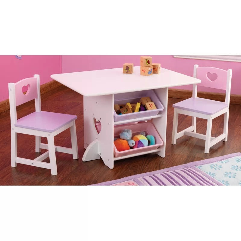 Kids Writing Table: Kids Rectangular Play / Activity Table and Chair Set