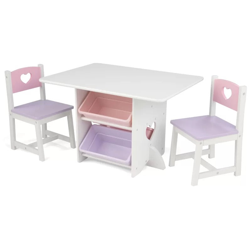 Kids Writing Table: Kids Rectangular Play / Activity Table and Chair Set