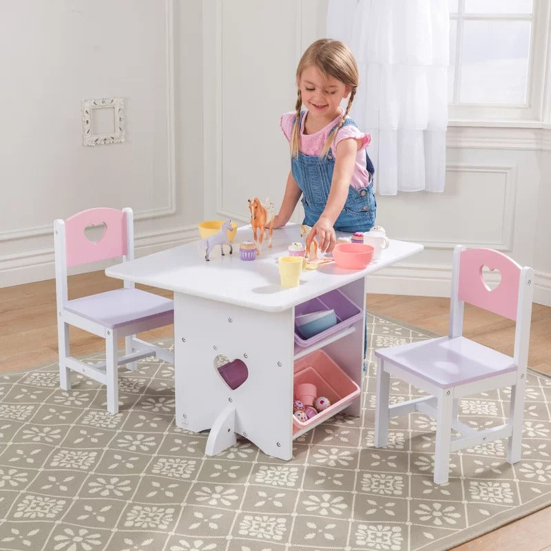Kids Writing Table: Kids Rectangular Play / Activity Table and Chair Set
