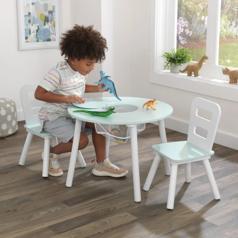 Kids Writing Table: Kids Round Play / Activity Table and Chair Set