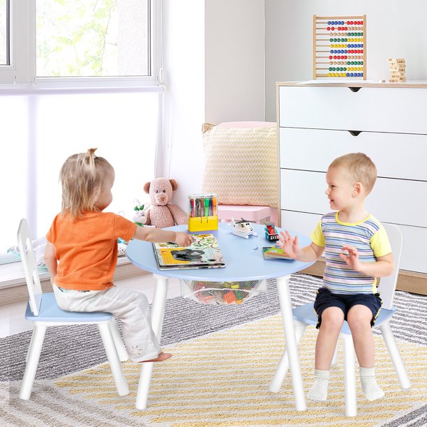 Kids Writing Table: Kids Round Play / Activity Table and Chair Set