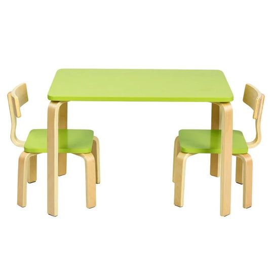 Kids Writing Table: Kids Solid Wood Rectangular Play / Activity Table and Chair Set