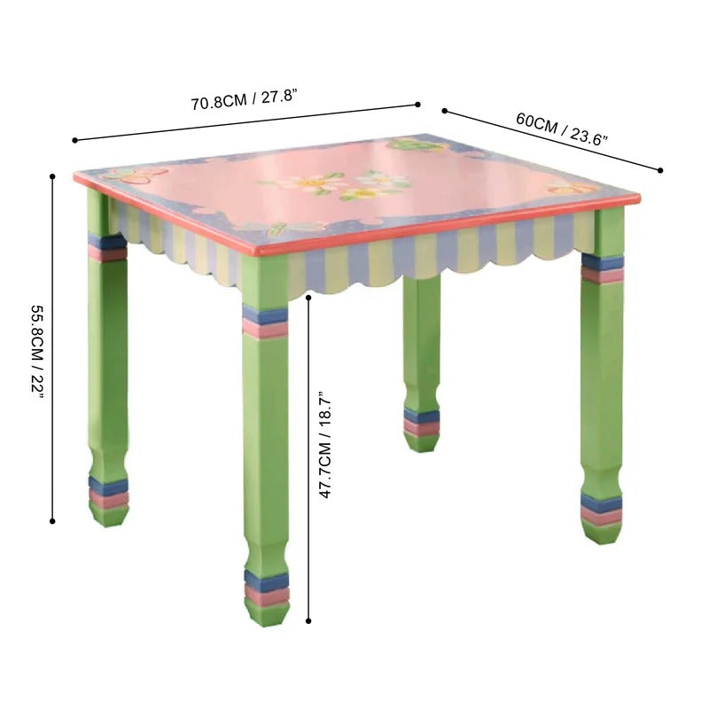 Kids Writing Table: Magic Garden Kids Rectangular Play / Activity Table