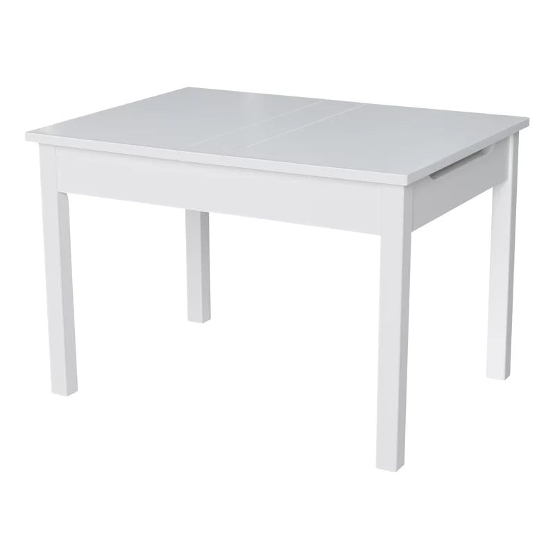 Kids Writing Table: Solid Wood Rectangular Play / Activity Table