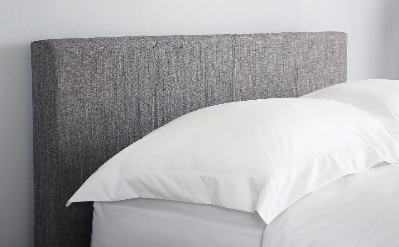 King Size Bed:Berlin Style Grey Fabric Double Bed