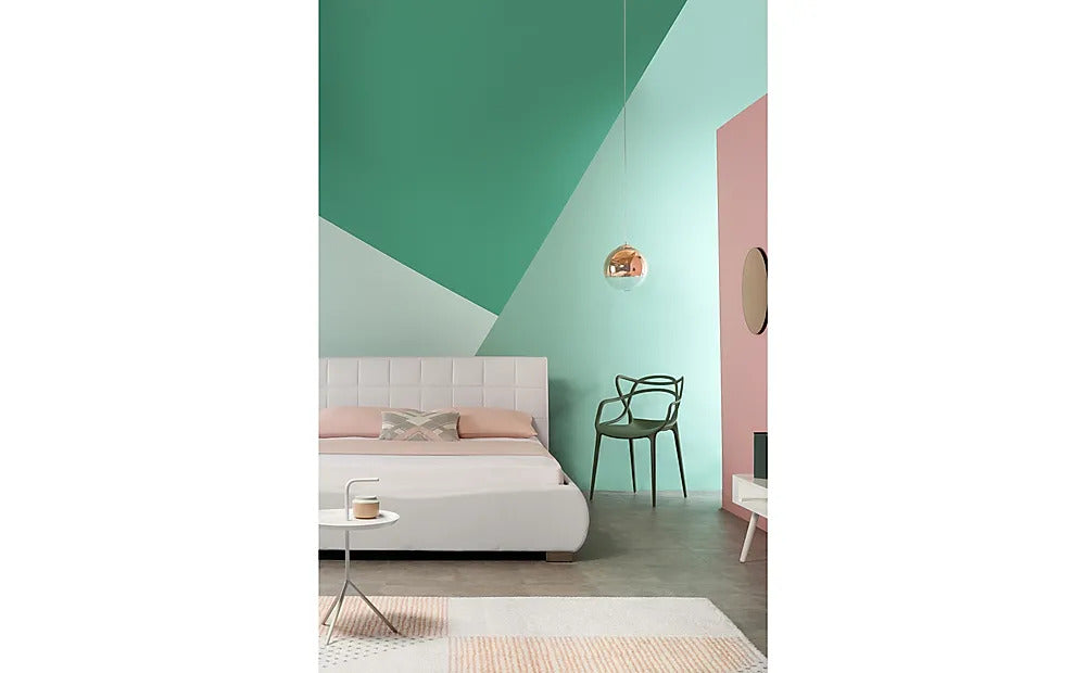 King Size Bed: Dorato White Leatherette King Size Double Bed