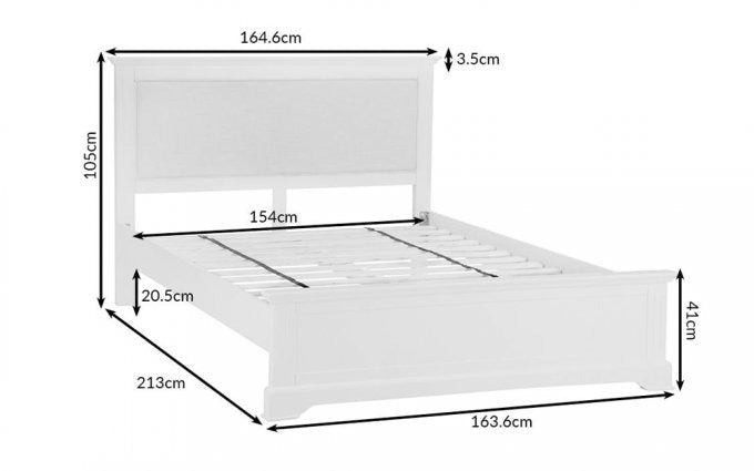 King Size Bed Painted Grey Wooden King Size Bed