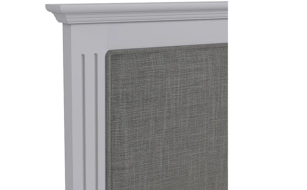 King Size Bed: Painted Grey Wooden King Size Double Bed