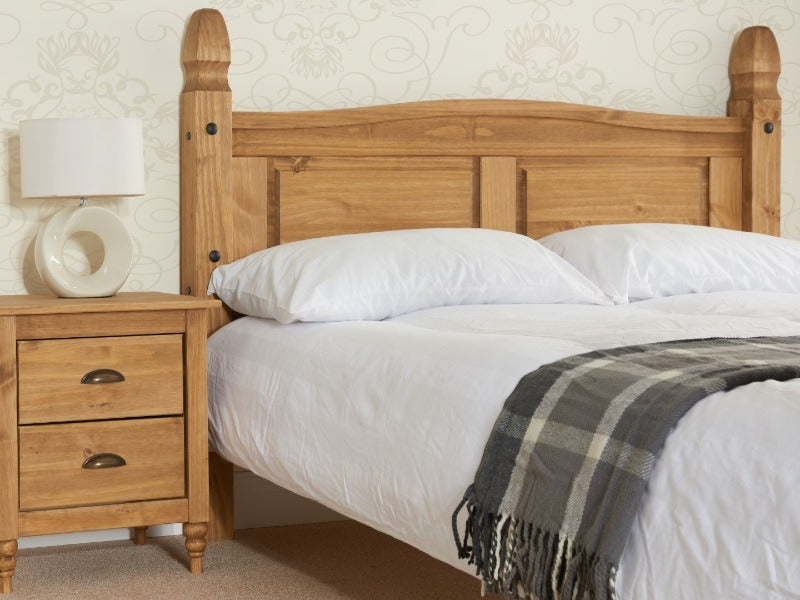 King Size Bed Wooden King Size Bed with High Foot End