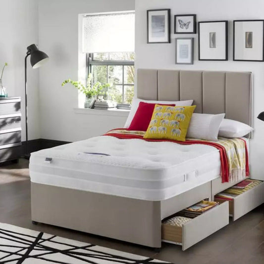 King Size Sandstone 4 Drawer King Size Divan Bed