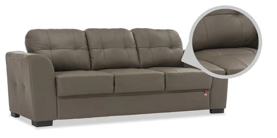3 Seater Sofa:- Kinley Leatherette Sofa Set (Gray)