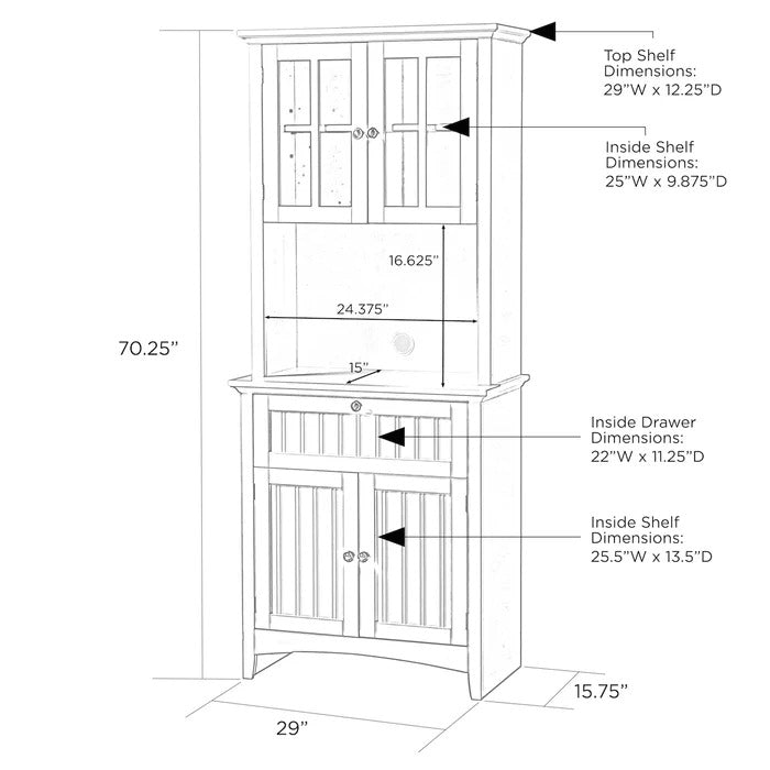 Kitchen Almirah: Manufactured Wood 70.25" Kitchen Almirah