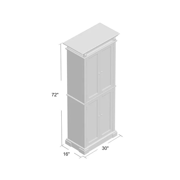 Kitchen Almirah: Solid Wood 72" Kitchen Almirah
