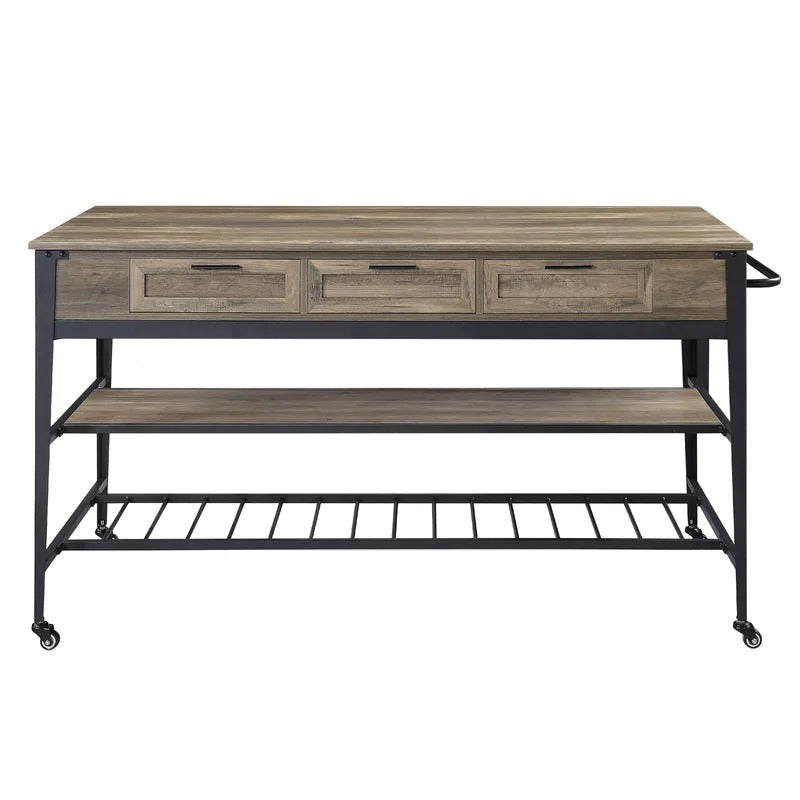 Kitchen Cupboard: 33" Black Finish Kitchen Cabinet And Pantry