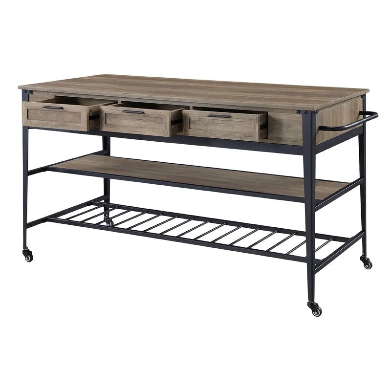 Kitchen Cupboard: 33" Black Finish Kitchen Cabinet And Pantry