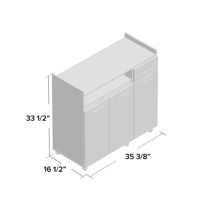 Kitchen Cabinet: 33" Kitchen Pantry And Microwave Stand