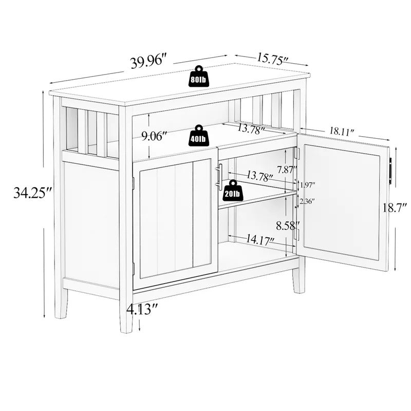 Kitchen Cabinet: 34" Kitchen Stand