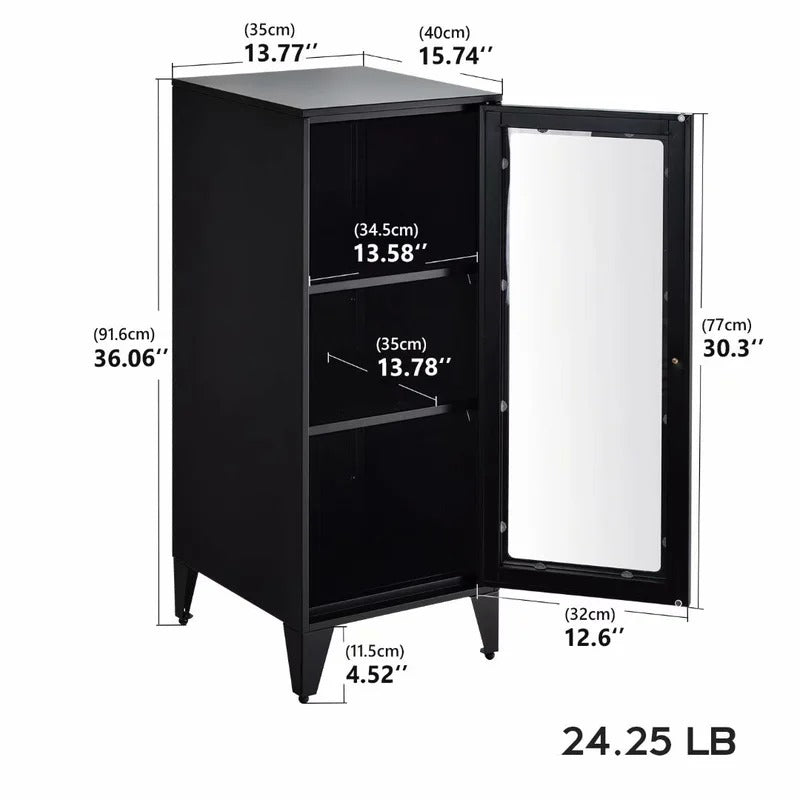 Kitchen Cabinet: 36" Kitchen Hutch(Black)