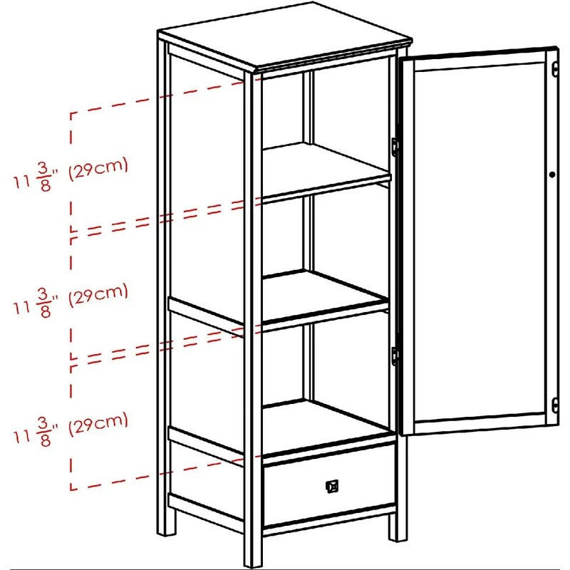 Kitchen Cabinet: 47" Kitchen Pantry Wooden