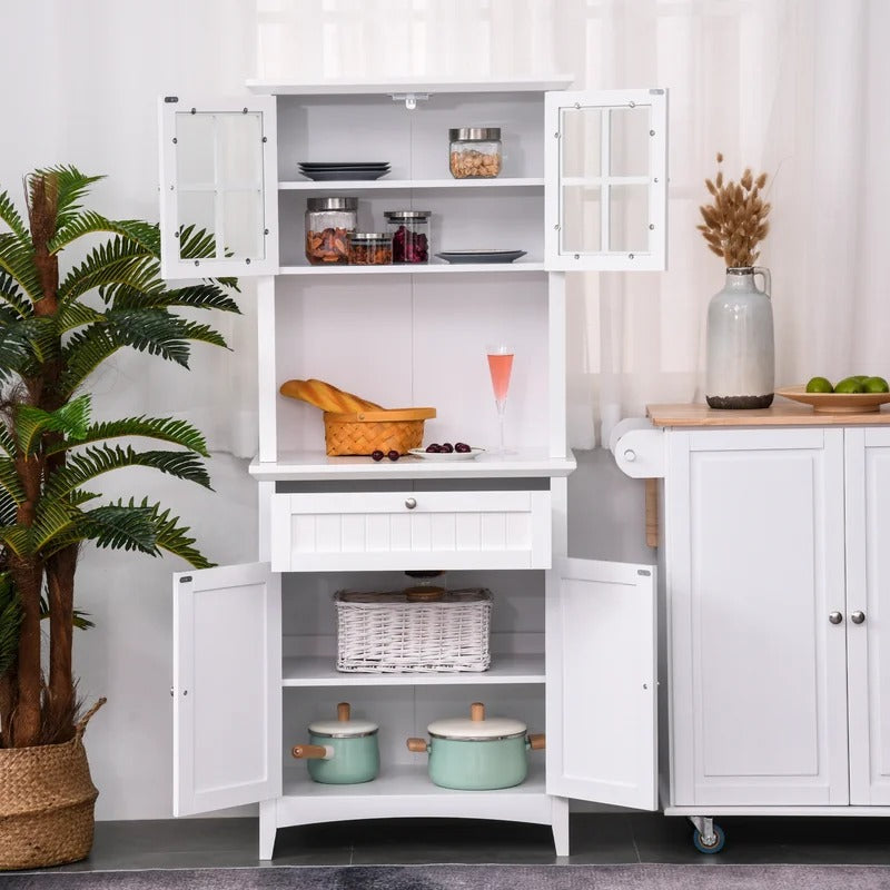 Kitchen Cupboard : DEN 63" Kitchen Cabinet And Pantry