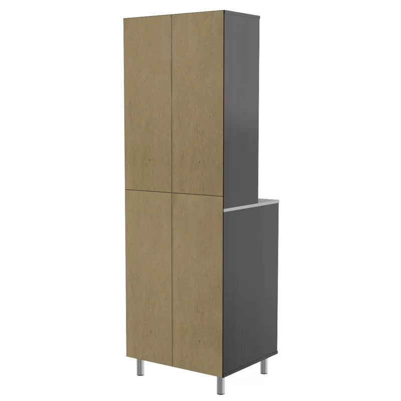 Kitchen Cupboard: 4-Door 71" Kitchen Pantry And Cabinet