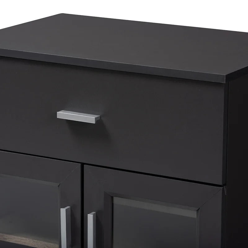 Kitchen Cupboard: Oak Brown Finished Kitchen Cabinet
