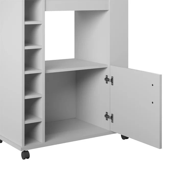 Kitchen Island: 29.6'' Wide Rolling Kitchen Island Table