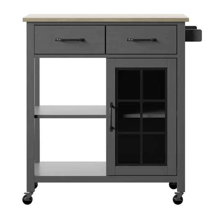 Kitchen Island: 32'' Wide Rolling Kitchen Island Table