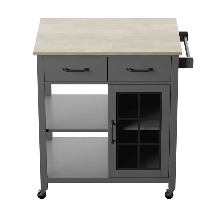 Kitchen Island: 32'' Wide Rolling Kitchen Island Table