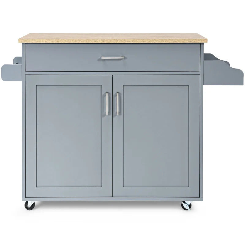 Kitchen Island: 45.5'' Kitchen Island with Locking Wheels