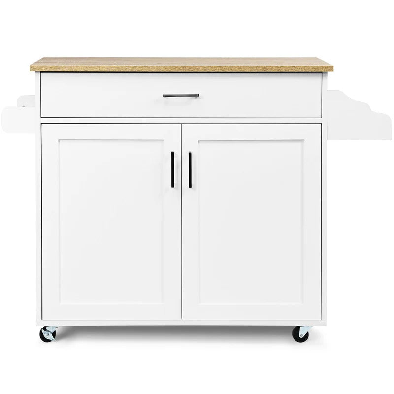 Kitchen Island: 45.5'' Kitchen Island with Locking Wheels