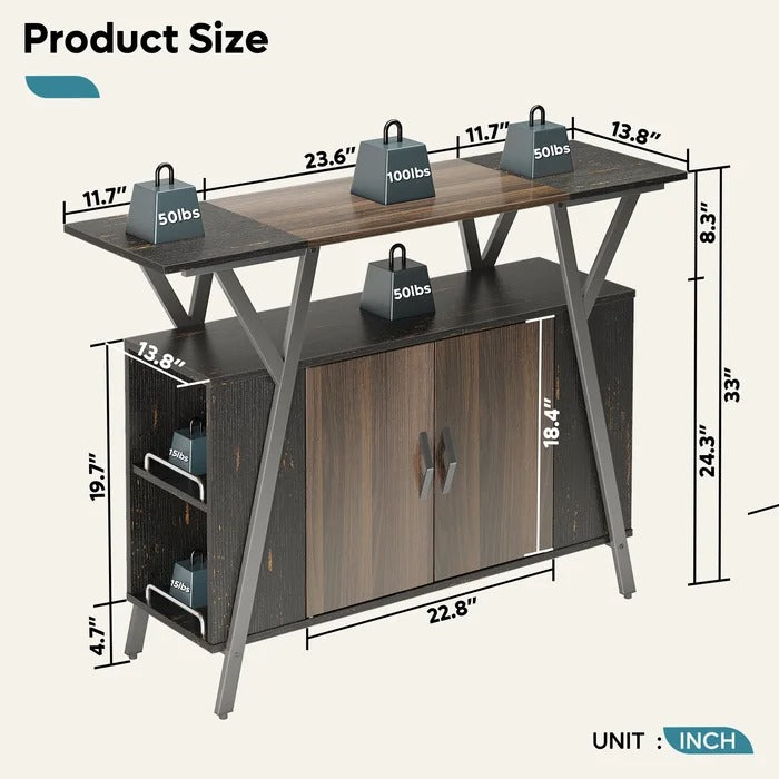 Kitchen Island: 47.24'' Wide Kitchen Island Table