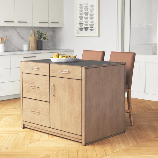 Kitchen Island: 7'' Kitchen Island with Solid Wood Top
