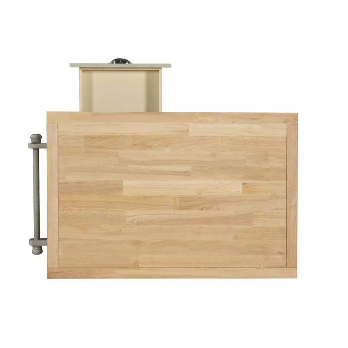 Kitchen Island: Rolling Kitchen Island Table with Solid Wood Top