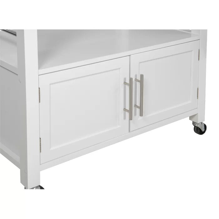 Kitchen Island Table: 30'' Wide Rolling Kitchen Cart with Granite Top