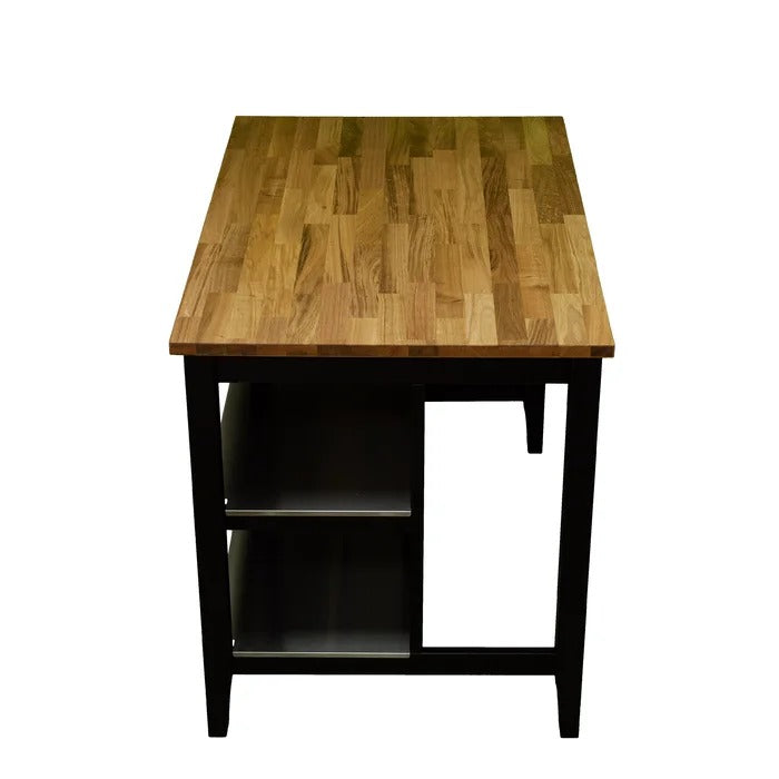 Kitchen Island Table: 49.6'' Wide Kitchen Island with Solid Wood Top
