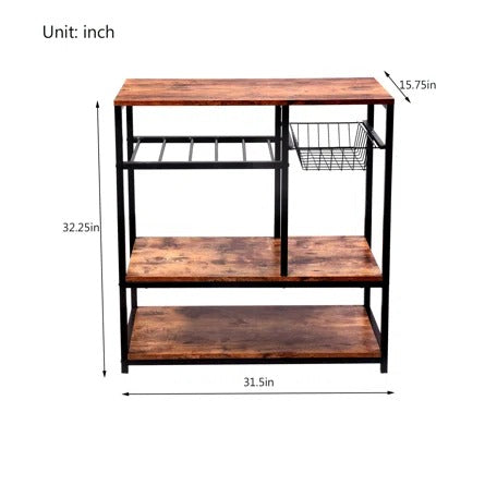 Kitchen Racks 15.75 Wood Shelving Kitchen Rack