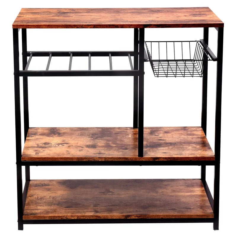 Kitchen Racks: 15.75'' Wood Shelving Kitchen Rack