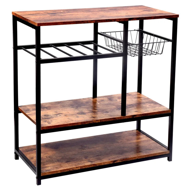 Kitchen Racks: 15.75'' Wood Shelving Kitchen Rack