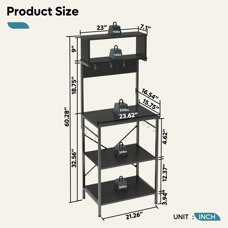 Kitchen Racks: 23.62'' Steel Standard Baker's Rack